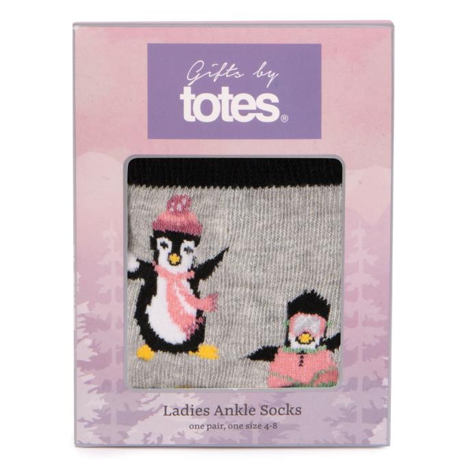 totes Ladies Novelty Ankle Socks Penguin Extra Image 4